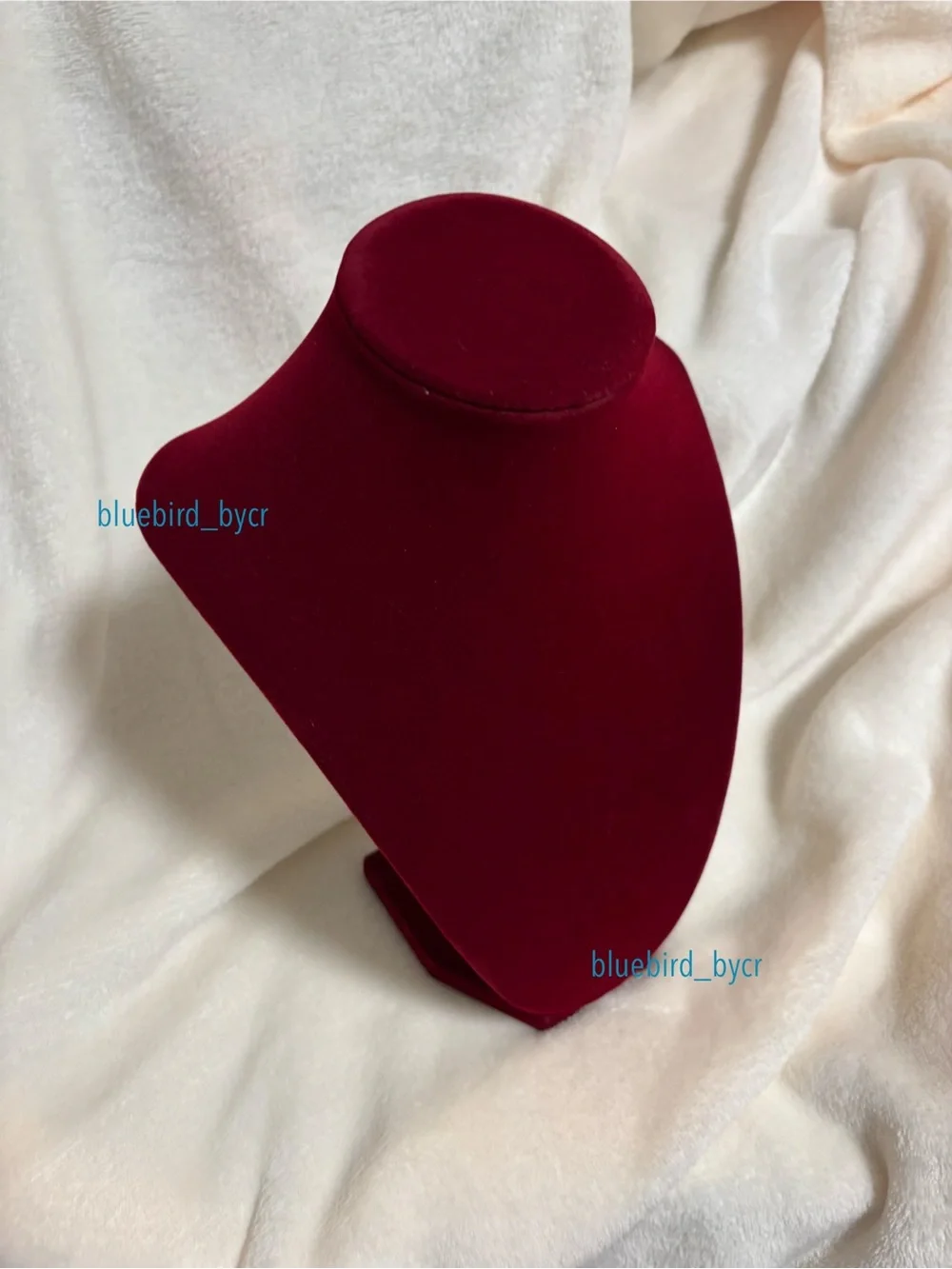 Velvet NWOT Necklace Display Bust in Burgundy